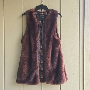 EUC Sanctuary by Anthropologie Faux Fur & Leather Vest